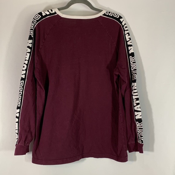 PINK Victoria’s Secret Dark Purple Long Sleeved Top - Picture 4 of 6